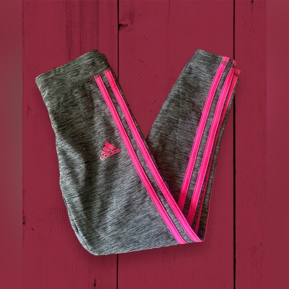 Adidas Girls XS (6/6X) Active Legging Pants 3-Stripes - Picture 5 of 6